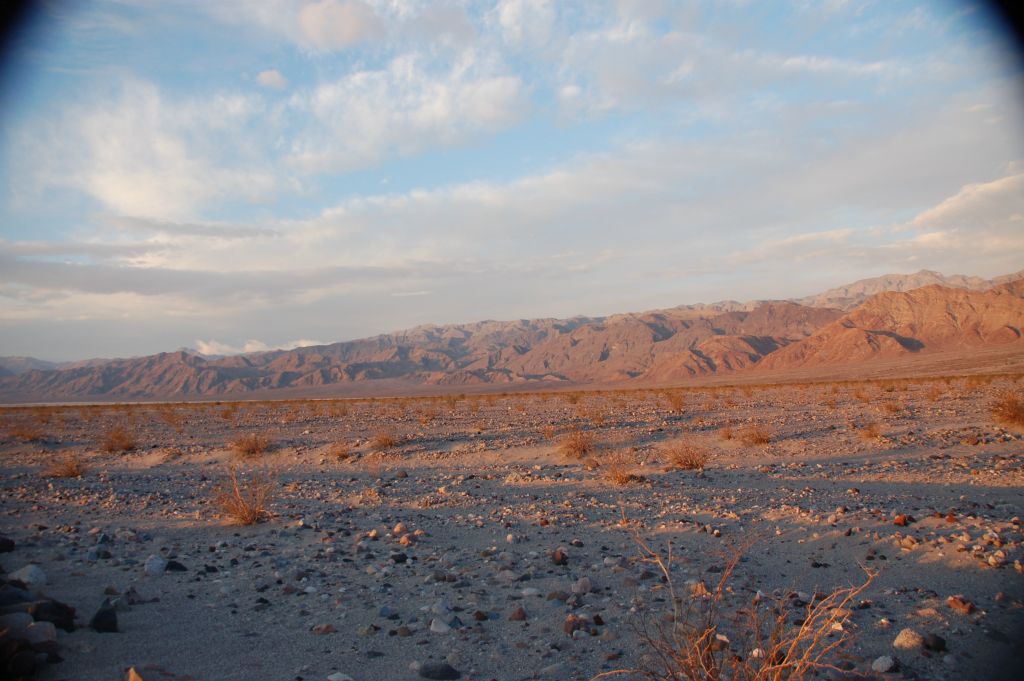 Normal zoom shows the long desert crossing toward the Cottonwoods: